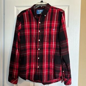 Chubbies men’s red and black button down flannel shirt size medium
